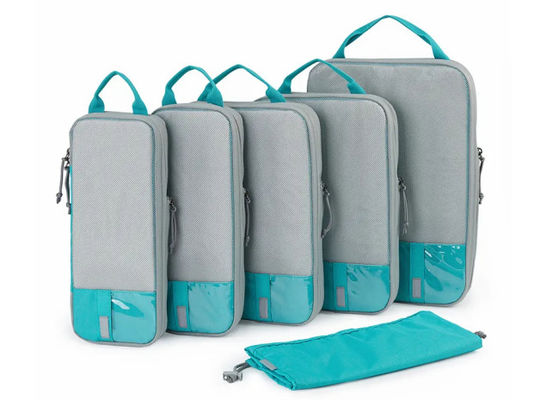 High Quality Foldable Luggage Travel 6 Set Compression Packing Cubes Organizer Bag Set Travel Bag