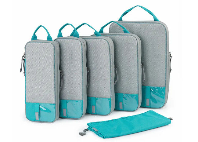 High Quality Foldable Luggage Travel 6 Set Compression Packing Cubes Organizer Bag Set Travel Bag